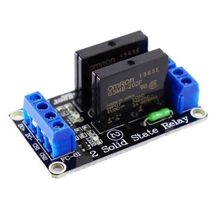 Mạch 2 relay ssr 5vdc 2a kích mức thấp Solid State Relay
