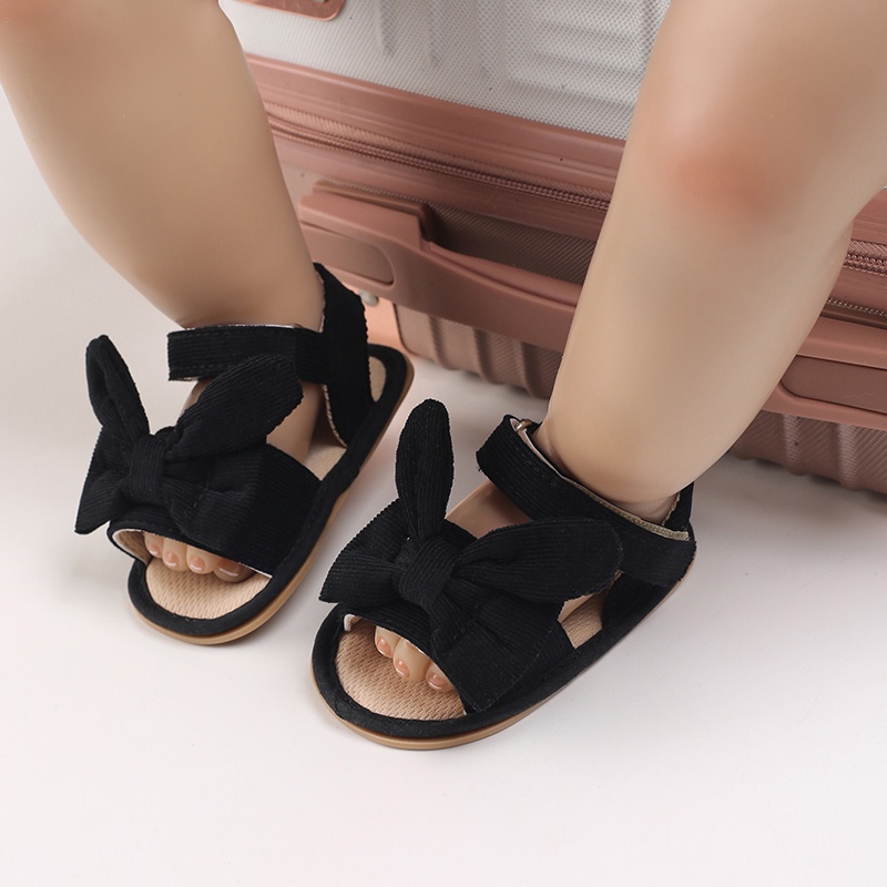 Valen Sina Giày Sandal Đế Cao Su Mềm Chống Trượt Đính Hoa Mùa Hè Cho Bé Gái Sơ Sinh Tập Đi