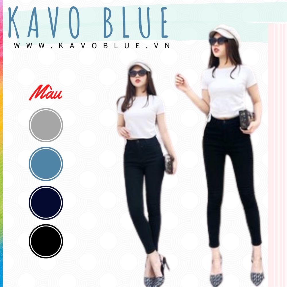 Quần Jean Nữ Lưng Cao Skinny KAVO BLUE Tôn Dáng KB505-1269