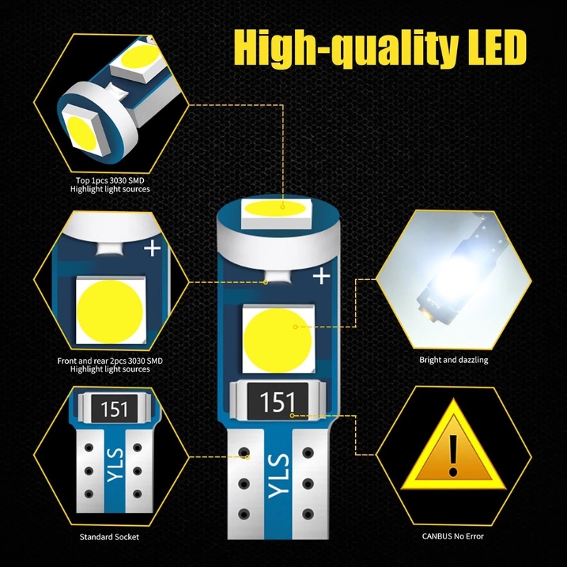 Bóng đèn LED T5 W3W W1.2W 12V cho xe ô tô