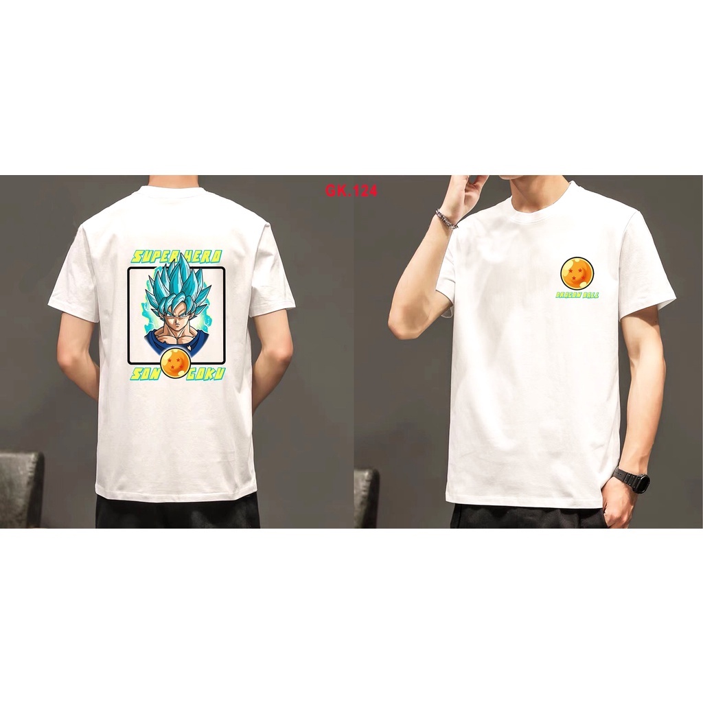 Áo phong nam cotton thoải mái dễ chịu in hình songoku cho cha con in 2 mặt