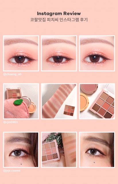 [Hot] Bảng Phấn Mắt Siêu Xinh Color Of The Year - Living Coral] Peach C Soft Mood Eyeshadow Palette