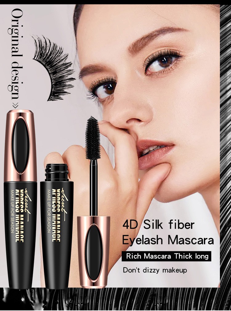 Mascara Macfee chuốt mi sợi tơ 4D chống thấm không nhòe làm mi cong dày