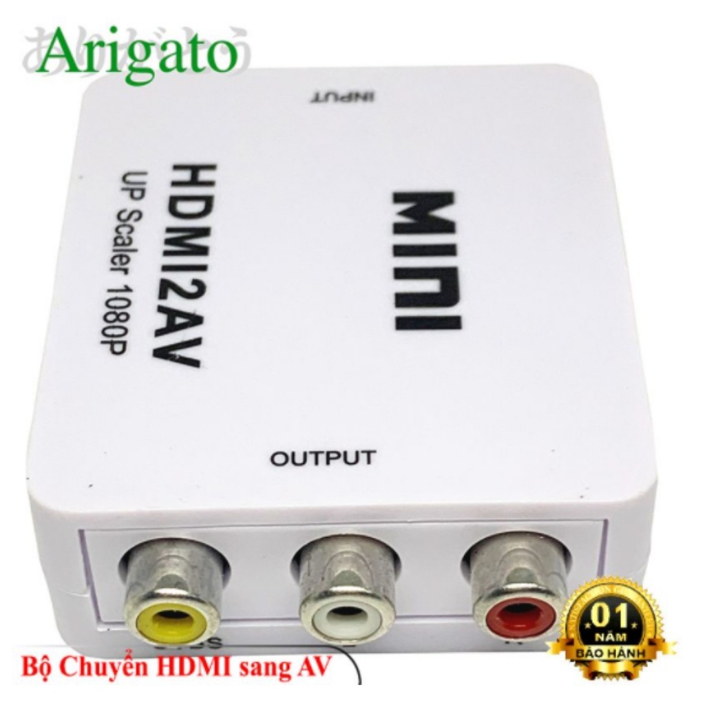 Bộ chuyển Mini HDMI ra AV, HD video converter hàng cao cấp. bảo hành 6 tháng