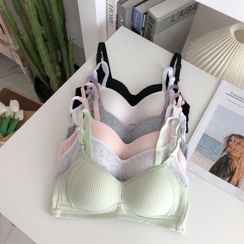 Áo Lót Form Học Sinh -Mút Mỏng Chất Cotton Gân Tăm Mềm Mịn - Không Gọng Nữ- chippie AL22