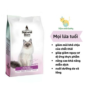 Thức ăn hạt cho mèo mọi lứa tuổi natural born 5kg- hàn quốc