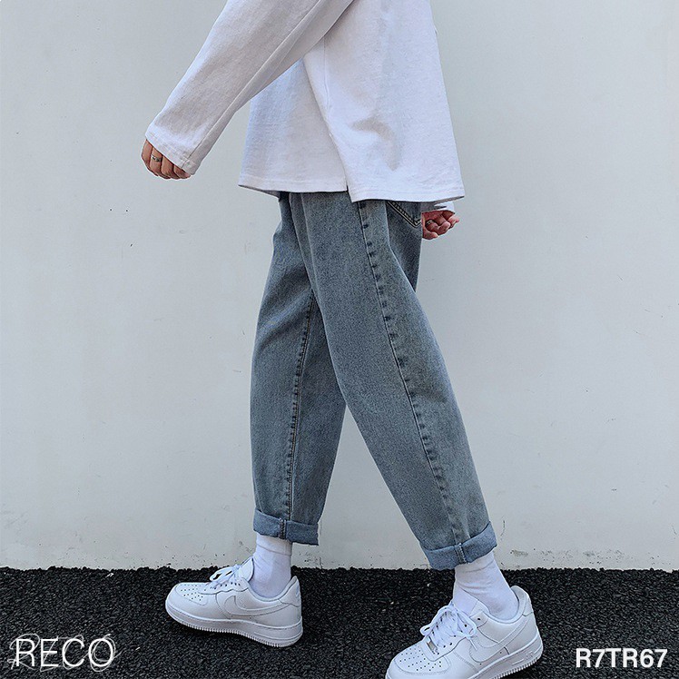 Quần jean baggy nam Hàn Quốc cao cấp dáng rộng Trousers Loose R7TR67 Unisex