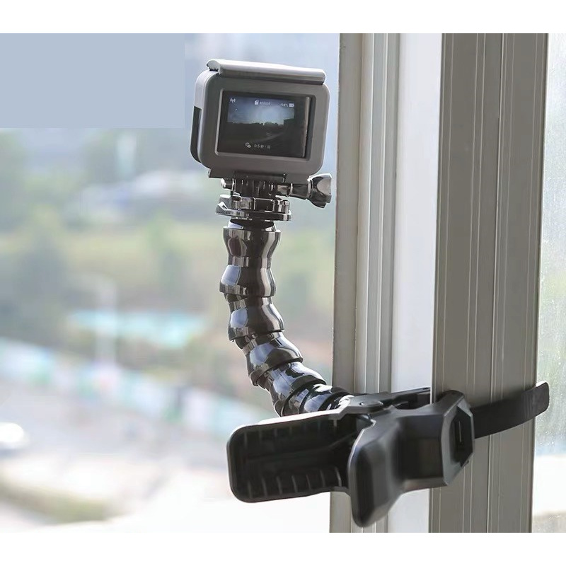 Kẹp giá đỡ camera LAMMCOU kiểu cổ ngỗng thích hợp cho camera hành động GoPro Hero 10 9 8 7 6 5 Yi Osmo H9R