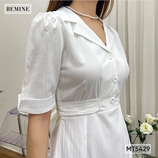 Đầm sơ mi eo thắt dây BEMINE MT5429TRANG