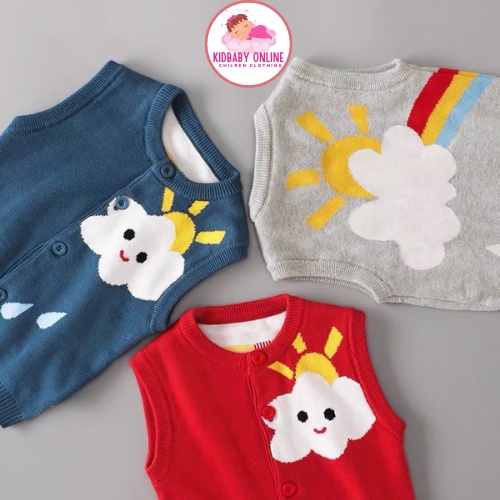 Áo gile len Quảng Châu cho bé trai, bé gái từ 5-13kg- Áo len cho bé- Áo len gile cho bé- Áo len Quảng Châu KidbabyOnline