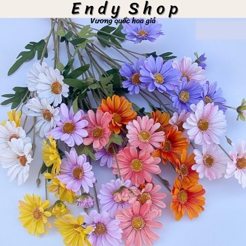 Hoa cúc họa mi giả 7 bông, Hoa giả trang trí nhà cửa, quán cà phê, decor phòng, phụ kiện chụp ảnh - Endy Shop