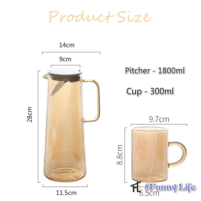 Bình nước thuỷ tinh dung tích 1.8L | BigBuy360 - bigbuy360.vn