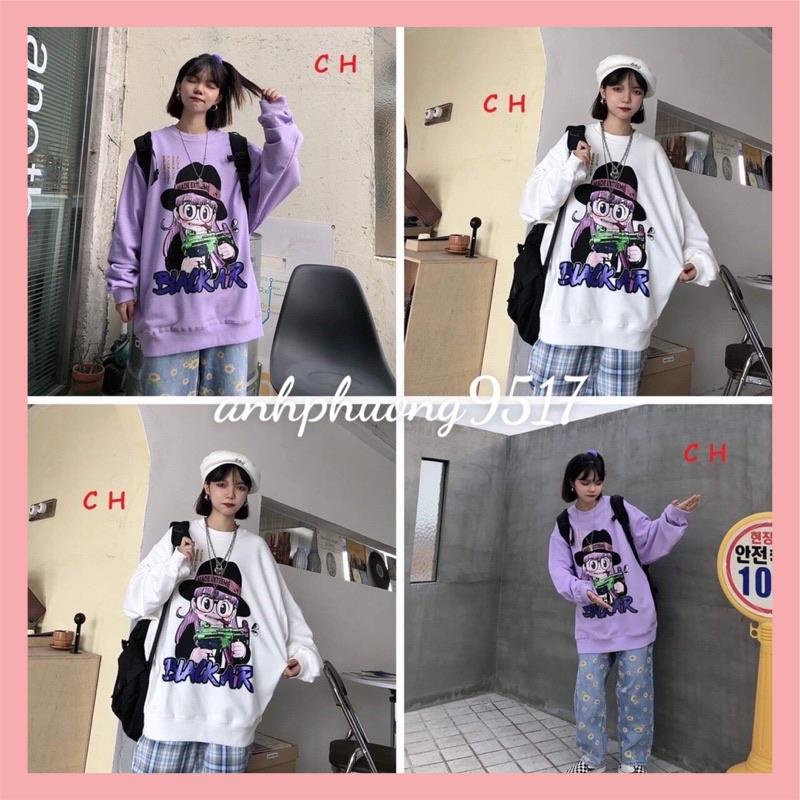 Áo Sweater cổ tròn Cậu Bé Black Air form rộng UlzzangChất nỉ cotton đẹp Không Bai xù, Áo mùa đông ấm Unisex nam nữ