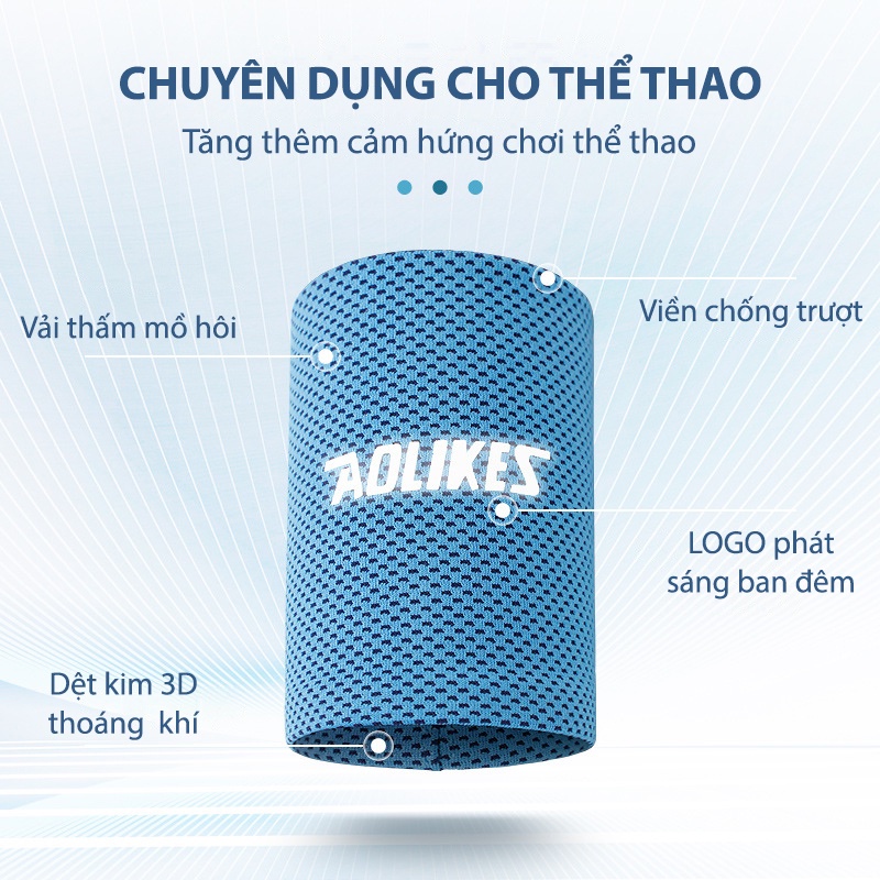 Băng Đeo Cổ Tay Thấm Mồ Hôi AOLIKES Nhanh Khô, Thoáng Khí Chơi Thể Thao