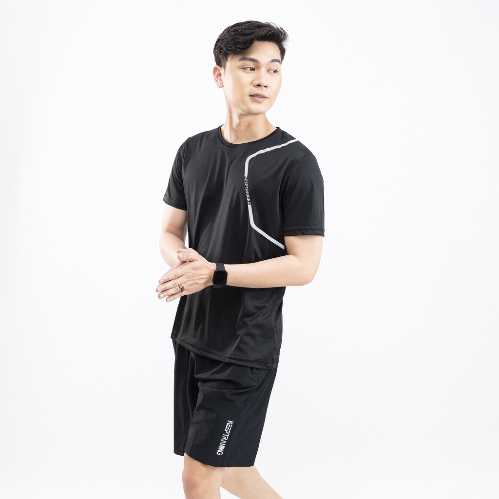 Quần đùi nam DINO SPORTS quần shorts in chữ keep traning quần ngố thể thao năng động thoải mái