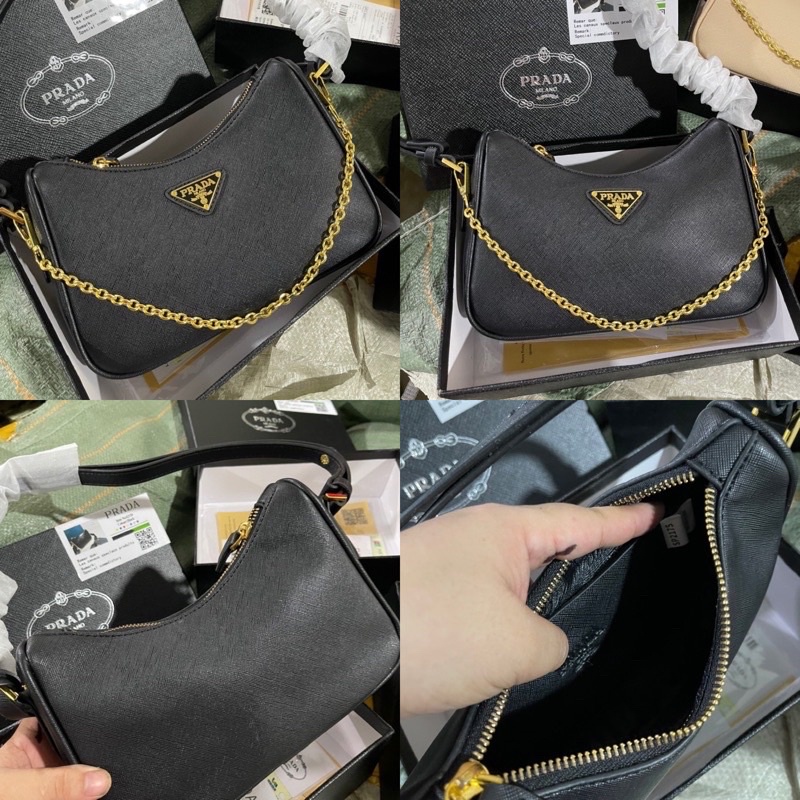 Set pờ ra đa kèm ví chất da sần size 24 dây da dù siêu sang hàng QC cao cấp