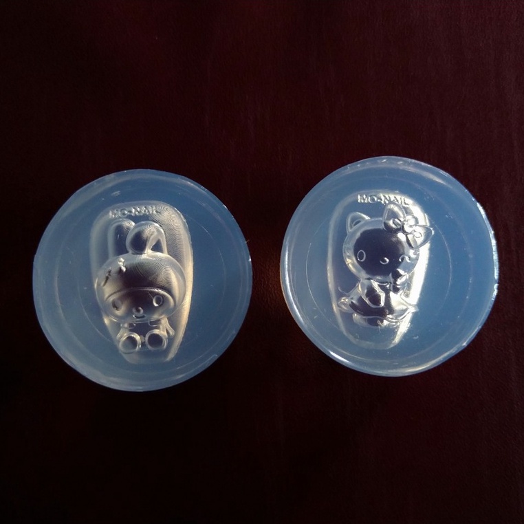 DIY - Khuôn làm charm trang trí nail 3D, phụ kiện cài áo, hoa tai, thời trang, ghim kẹp giấy - Mẫu Kitty & Melody
