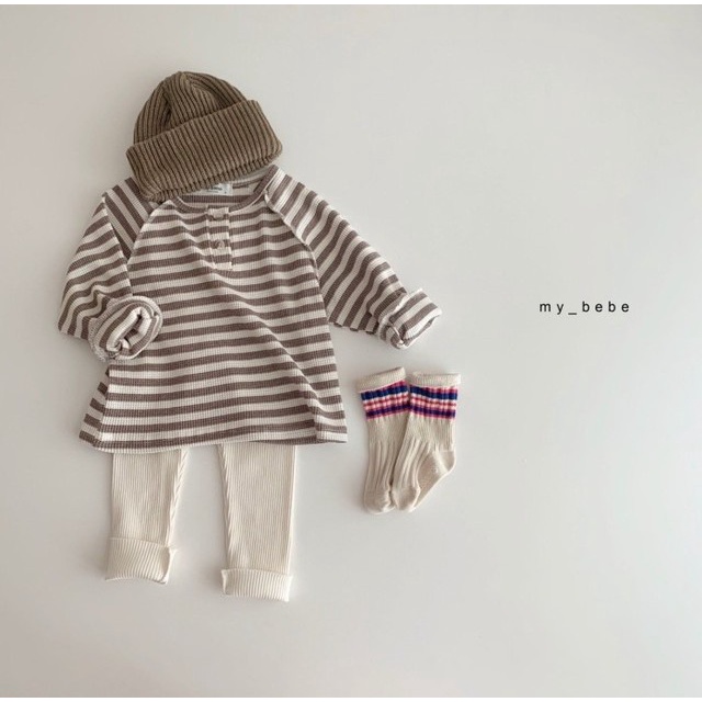 Áo dài tay cho bé chất liệu cotton tổ ong xốp mềm mại, kiểu dáng phong cách Hàn Quốc dành cho trẻ từ 3 tháng đến 4 tuổi