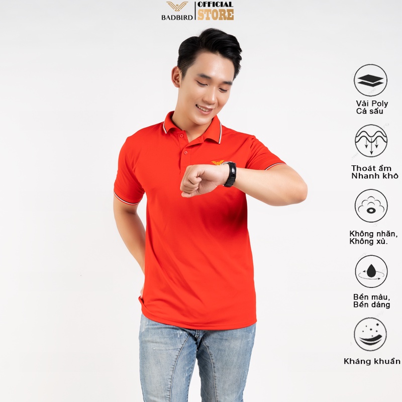 [NEW] Áo Polo Nam BADBIRD, Áo phông có cổ basic chất poly cá sấu form dáng trẻ trung, đa màu sắc, Thương hiệu Việt.