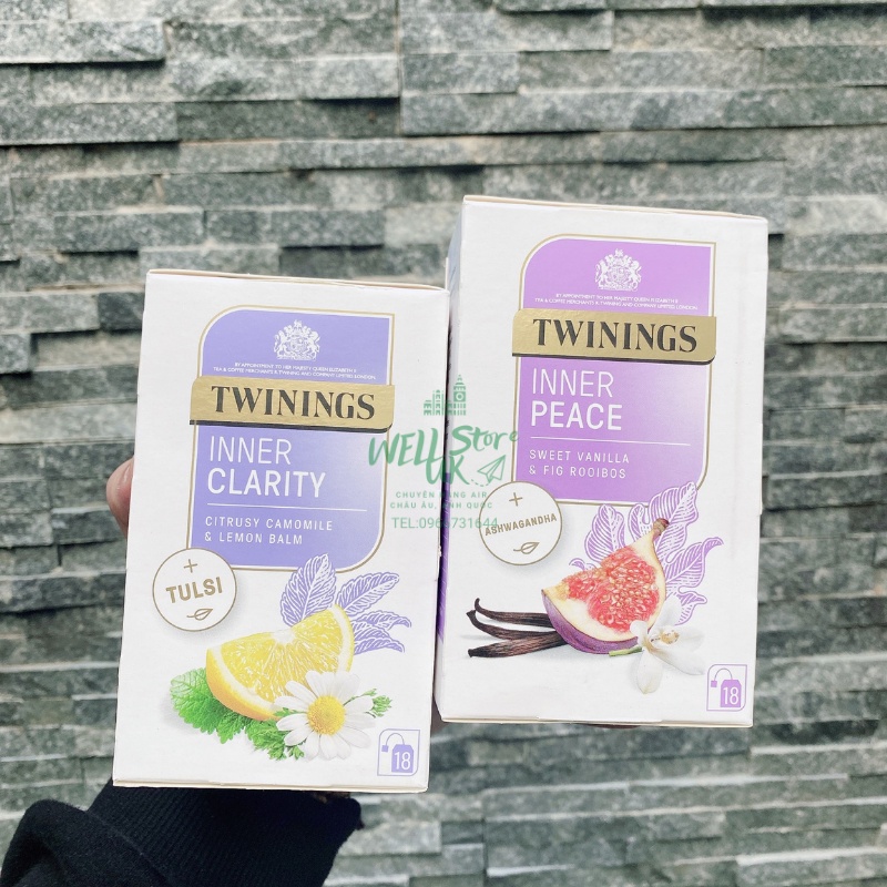 [ Hàng nội địa Anh] Trà túi lọc TWININGS INNER 3 hương vị, hộp 18 gói