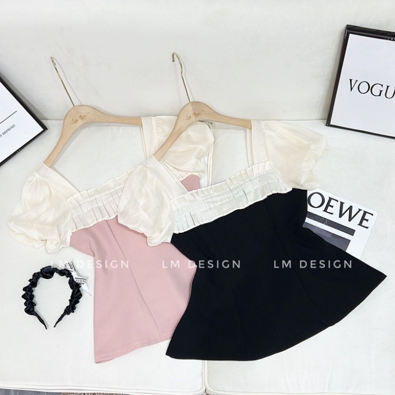 ÁO THIẾT KẾ CỔ VUÔNG TAY BỒNG CHẤT ĐẸP MS18666 | BigBuy360 - bigbuy360.vn