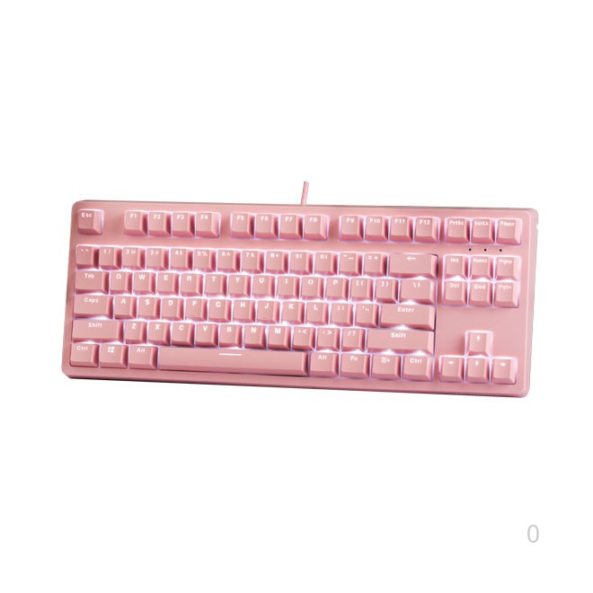 [Mã 267ELSALE hoàn 7% đơn 300K] Bàn Phím Cơ E-DRA EK387 Màu Hồng Led Đẹp - Bàn Phím Gaming Màu Pink Chính Hãng BH 24Th