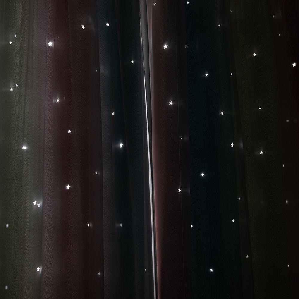 Rèm Cửa Sổ 1 Lớp Họa Tiết Ngôi Sao Trang Trí Phòng Ngủ