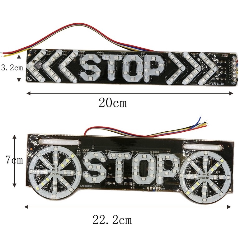 Thanh đèn LED OM nhấp nháy dùng làm đèn báo dừng /  xe máy đèn phanh / đèn rẽ / đèn hậu 12V xe máy