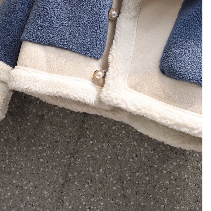 🌸Hàng Order🌸Váy Đầm Bigsize Áo Khoác Xanh Lông Cừu Dày Dặn Phối Túi Tiểu Thư Nữ Tính🌸Hàng Quảng Châu