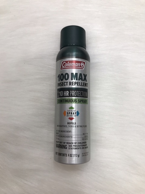 👉Coleman 100 Max 100% DEET Thuốc xịt chống côn trùng - 4 oz Can - (113g) - -Mỹ