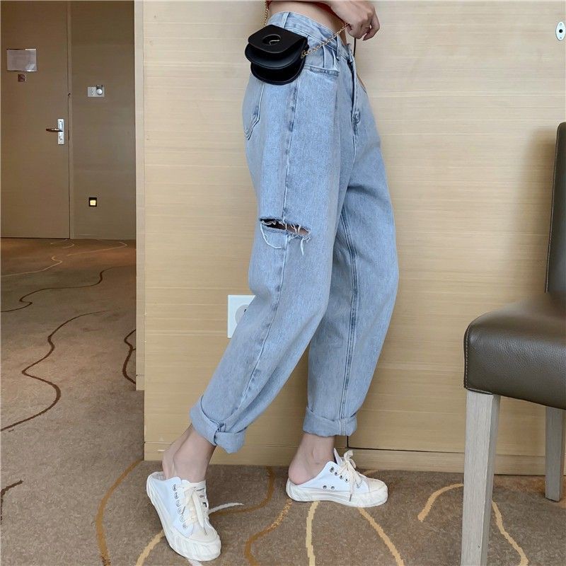 [ORDER] Set áo croptop ôm tay ngắn rainbow + quần jeans nữ dài baggy ống rộng ulzzang ( có bán riêng )