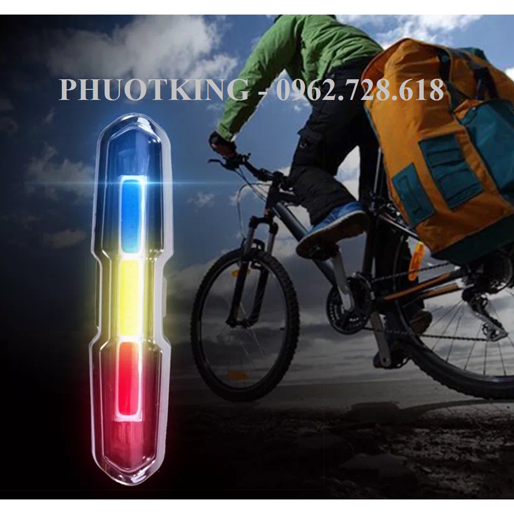 Đèn led siêu sáng nhấp nháy gắn mũ bảo hiểm - xe máy - xe đạp
