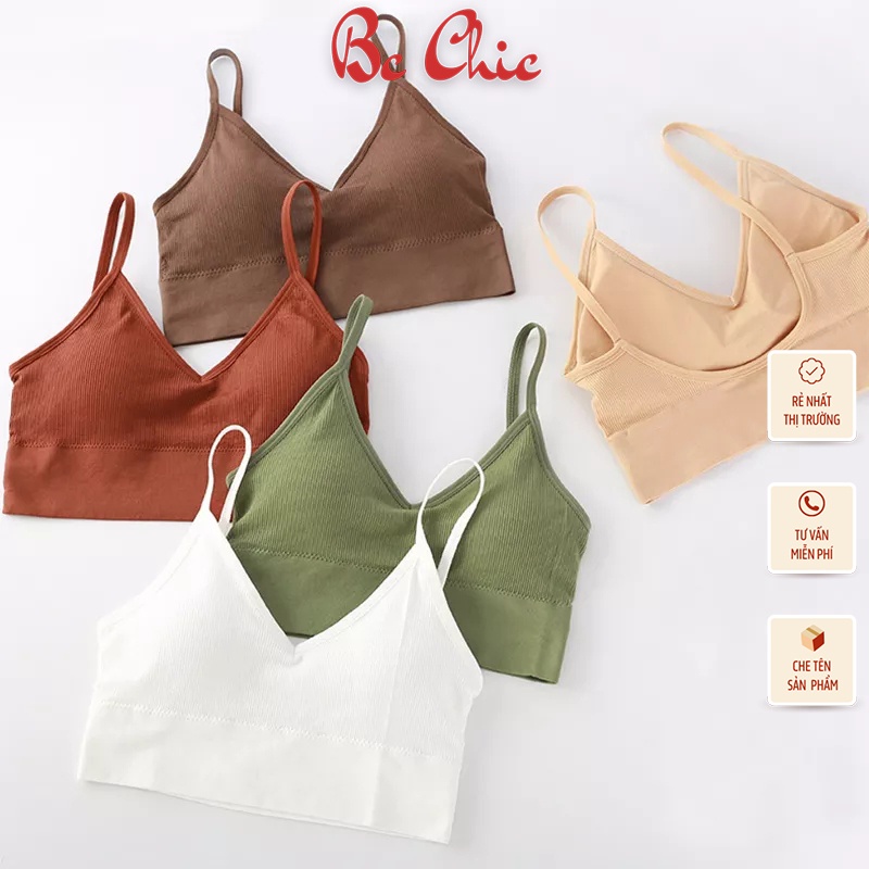 Áo Lót Nữ - Áo Bra Nữ 2 Dây Tập Gym Chữ U Hở Lưng 2 Dây Không Gọng Nâng Ngực Gợi Cảm Co Giãn Bc_Chic Lingerie