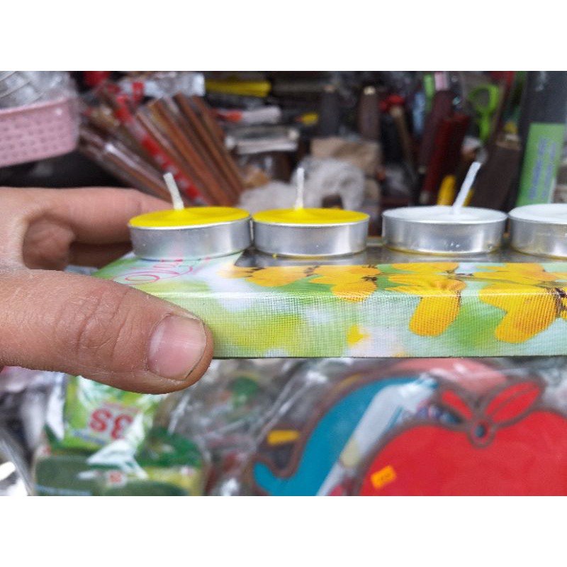 Nến viên Trang Trí, Đốt Đèn Xông Tinh Dầu, Tròn Nhỏ Cháy 4h Đồng Hồ-ảnh thật