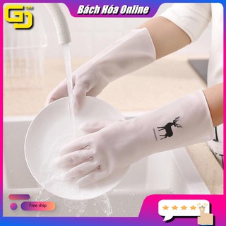 Găng tay cao su siêu dai hình hươu tiện ích cho chị em nội trợ