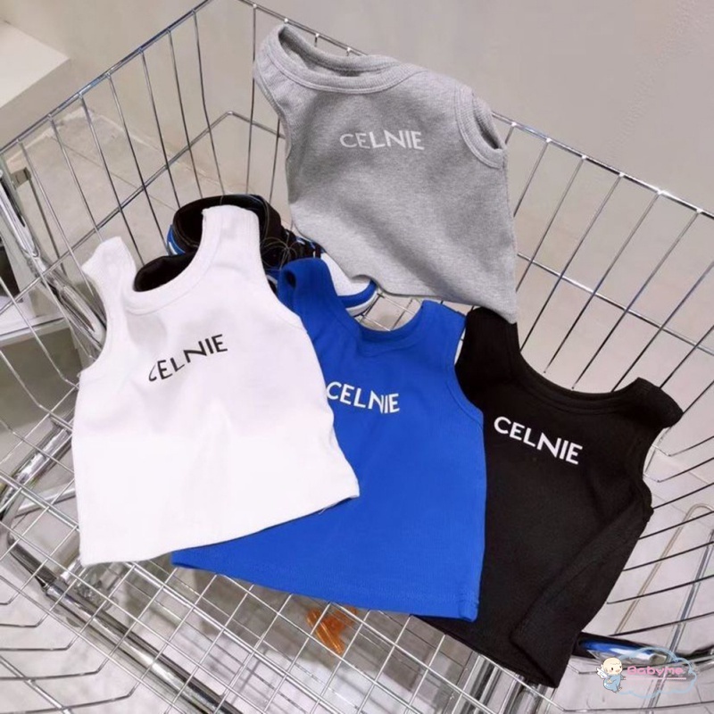 Áo Thun Cotton Không Tay Màu Trơn Dễ Thương Dành Cho Bé Gái