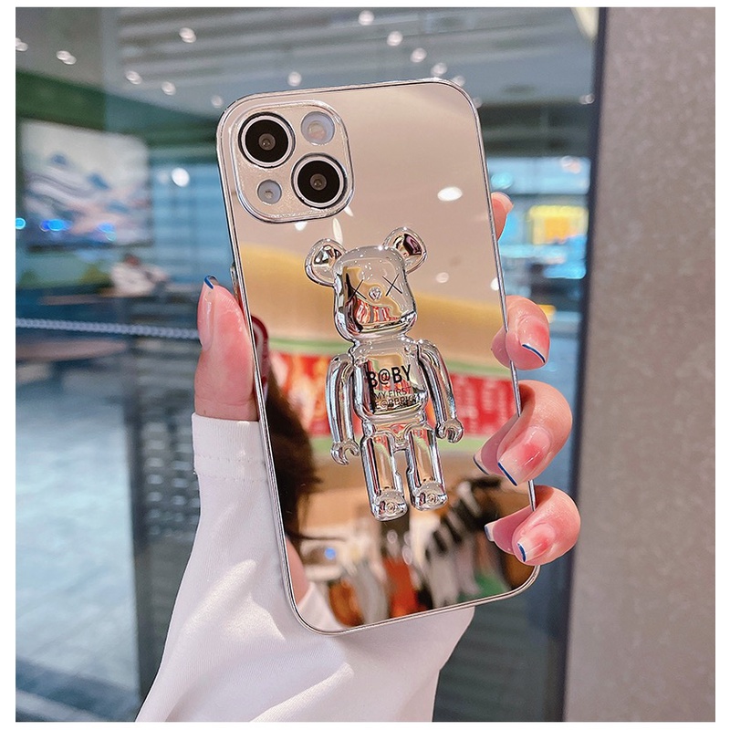 Ốp Điện Thoại tpu Mềm Có Giá Đỡ Hình Gấu Cho iphone 13 pro max ins12 pro max 11 pro max xsmax