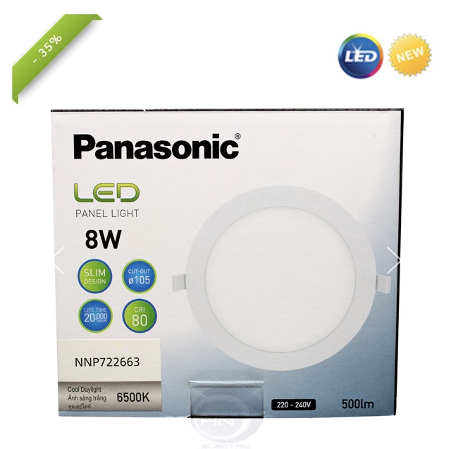 Đèn LED âm trần Panel 8W Panasonic