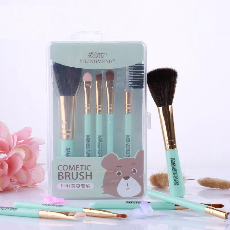 Bộ cọ trang điểm cá nhân 5 món💓GIÁ SỈ 💓Cọ mềm mại, không gây kích ứng da, dễ ăn phấn 8691