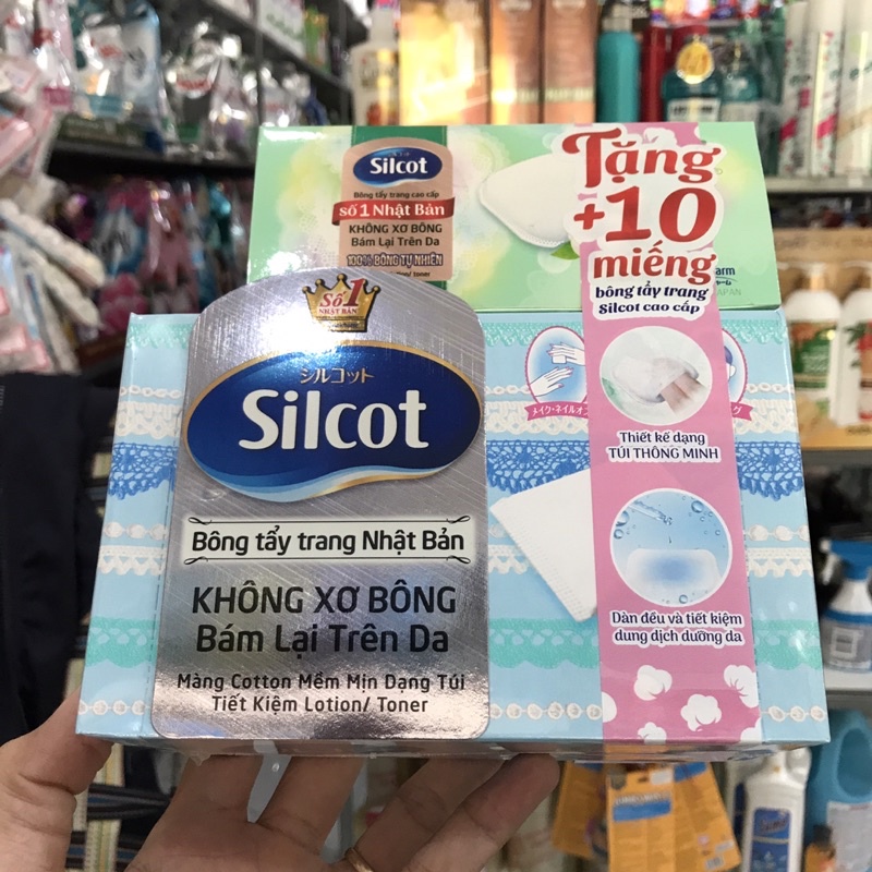 BÔNG  TẨY TRANG SILCOT hộp 82 miếng(hàng có tặng)