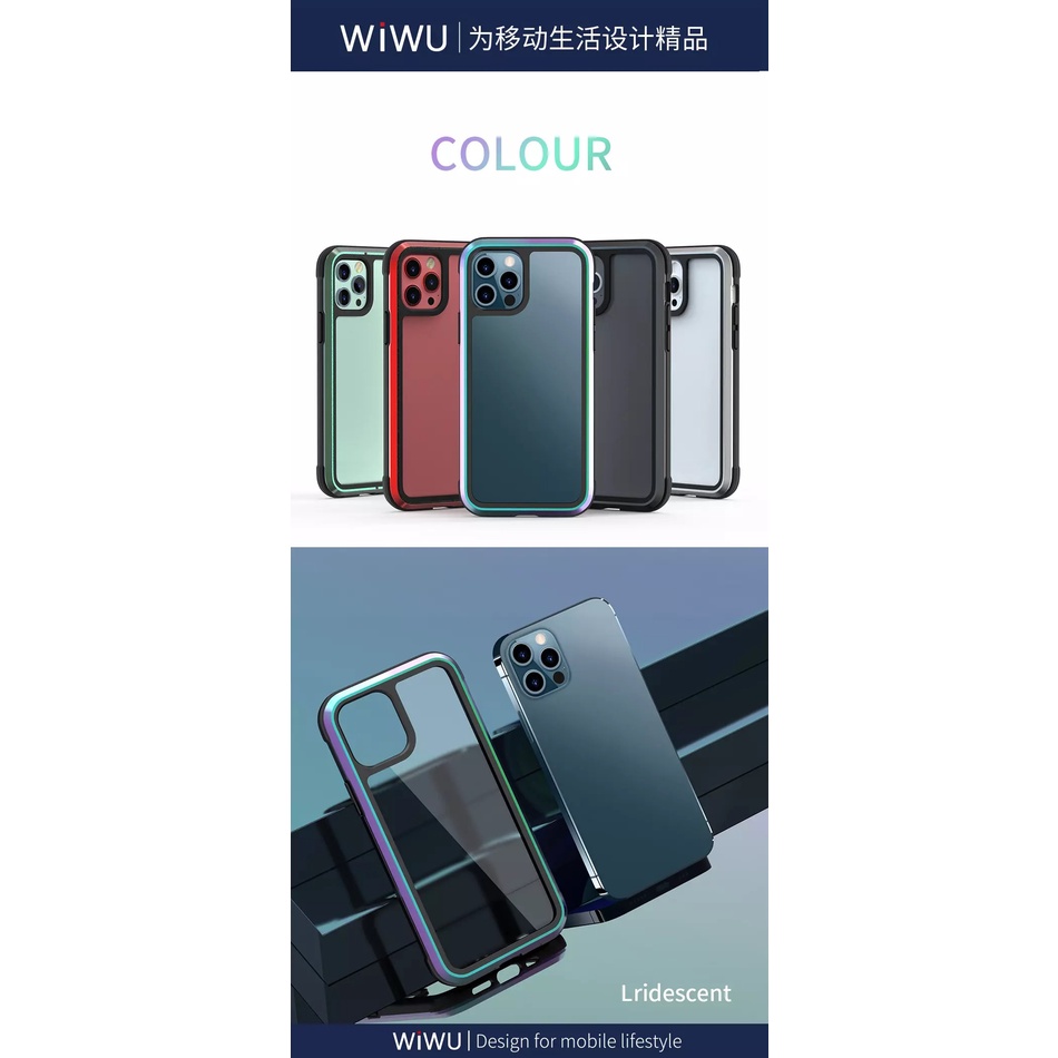 Ốp chống sốc, chống va đập lưng trong suốt chính hãng WiWU Defense Armor case cho iPHONE 11 -> 12 PROMAX