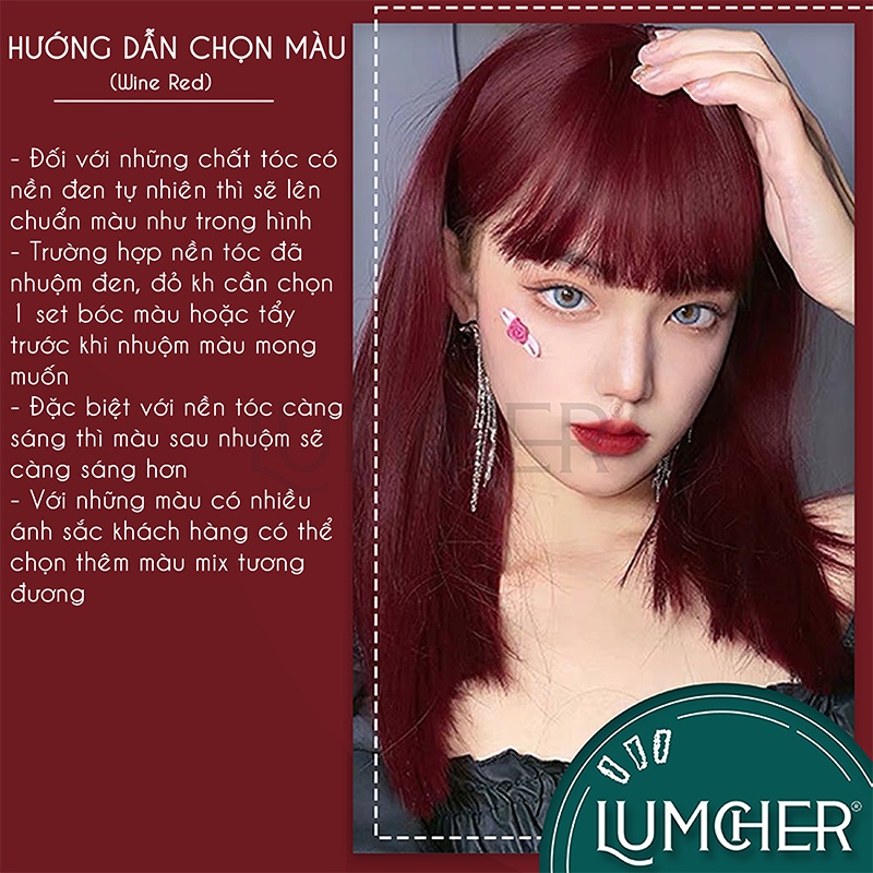 Thuốc nhuộm tóc Đỏ Rượu tại nhà chính hãng Lumcher LC30