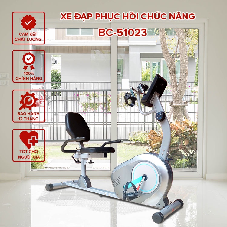 XE ĐẠP PHỤC HỒI CHỨC NĂNG BC-51023 ✅ Xe đạp thể dục có lưng tựa cho người già