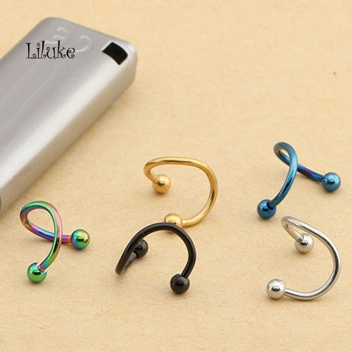 Bộ 2 Khuyên Mũi Xoắn Ốc Bằng Thép Không Gỉ Cá Tính