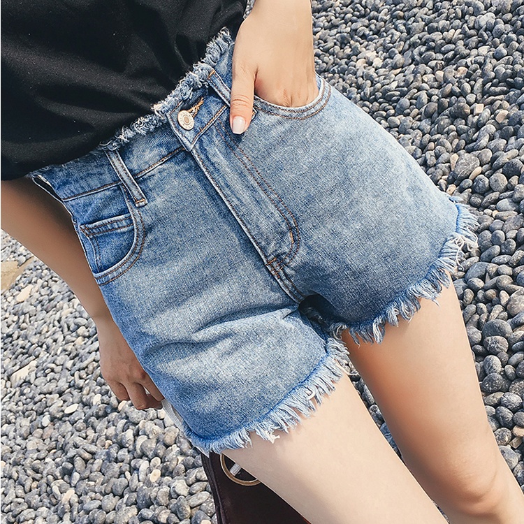 Quần Short Denim Ống Rộng Thời Trang Dành Cho Nữ