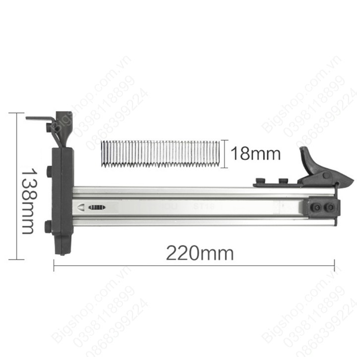 Dụng cụ hỗ trợ đóng đinh bê tông liên hoàn kèm hộp 400 đinh (có đầu hãm chống rơi búa-Loại tốt hàng sẵn trong kho hà nội