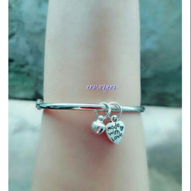 Kiềng tay inox tim [ FLASH DEAL 1k ]