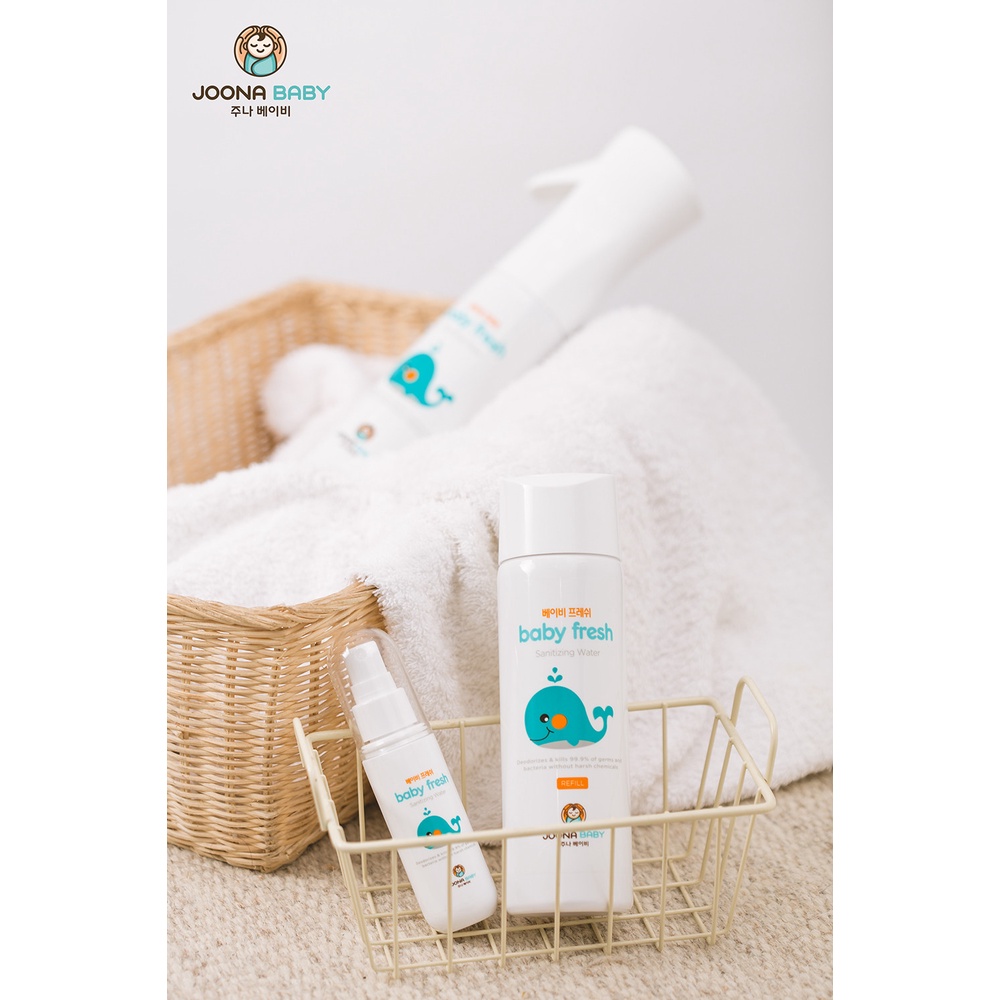 Xịt khuẩn khử mùi Baby Fresh thương hiệu Joona Baby 2 size 300ml/ 55ml/ refill thay thế JoonaBaby cho mẹ và bé
