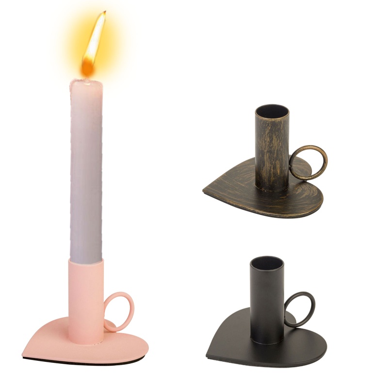 Giá Đỡ Đèn Cầy Bằng Sắt Hình Trái Tim Độc Đáo Trang Trí Nhà Cửa / Tiệc Cưới