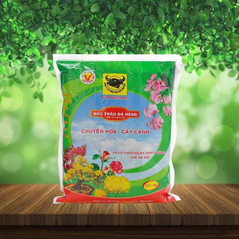 Phân Bón Đầu Trâu Đa Năng NPK 3 Màu 17-12-7 200gr